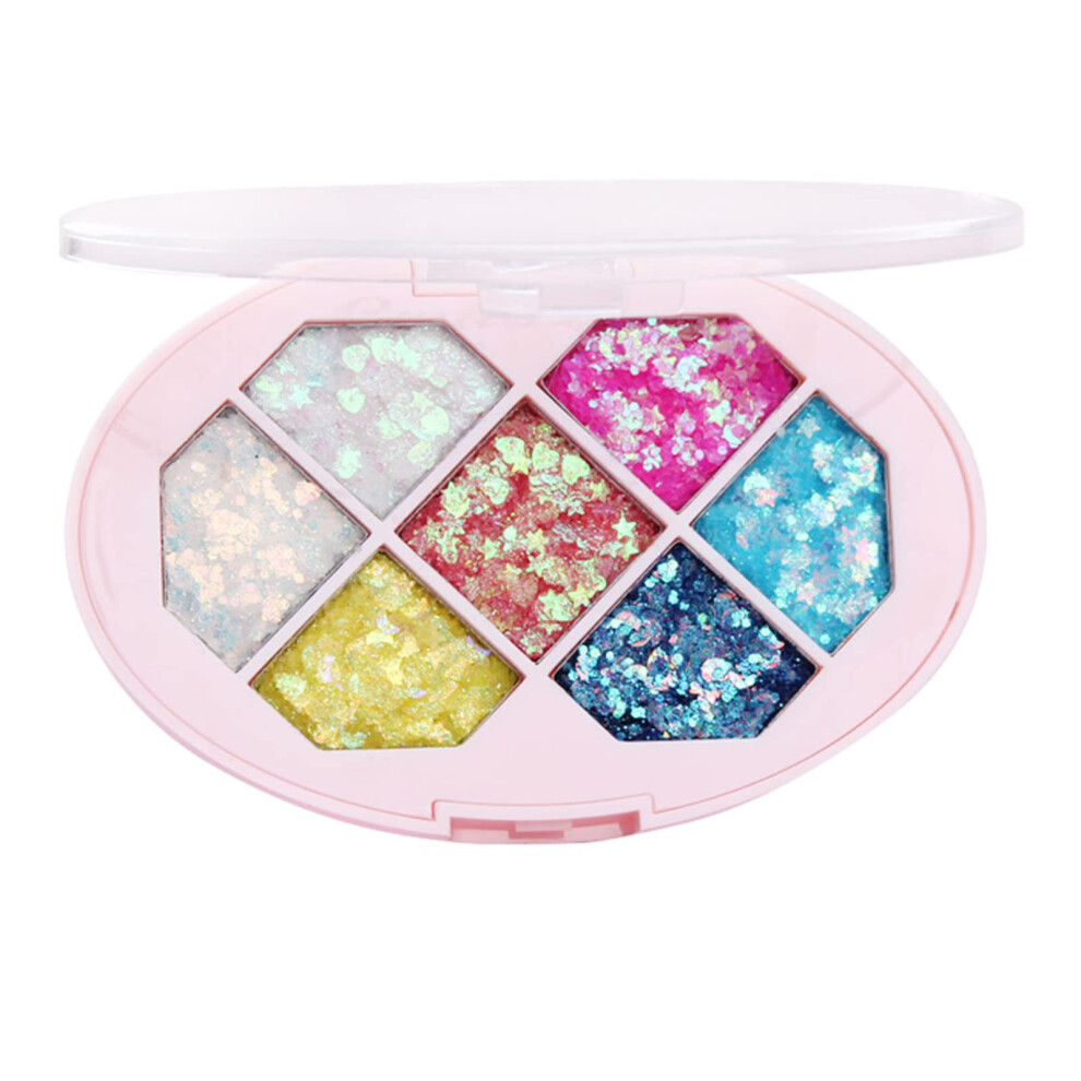 Glitter Gel for Face Body Hair Makeup, 7 Vibrant Colors, LongLasting Sparkle, No Adhesive Needed
