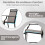 Set of 2 Outdoor Bar Stools, Quick-Dry Fabric, 63cm 5