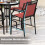 Set de 2 scaune de bar pentru exterior, material textil cu uscare rapidă, roșu 4