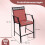 Set de 2 scaune de bar pentru exterior, material textil cu uscare rapidă, roșu 2