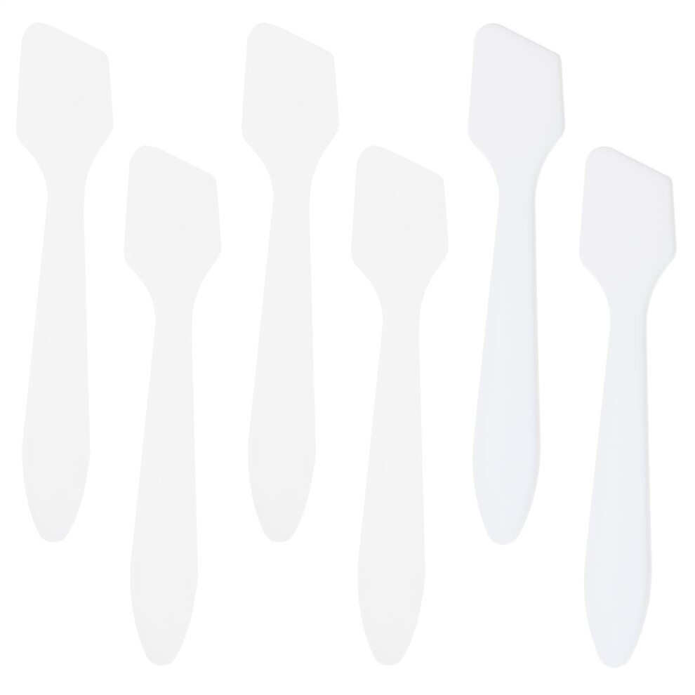 Plastic Beauty Spatula Pack of 6 for Facial Mask Applicator, Reusable Cosmetic Scoop Set for Creams
