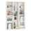 11-Shelf White Bookcase, 74x24x106 cm, Freestanding 2
