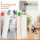 11-Shelf White Bookcase, 74x24x106 cm, Freestanding 4