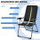 2-Piece Folding Patio Chairs, Adjustable Backrest, Black 5
