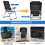 2-Piece Folding Patio Chairs, Adjustable Backrest, Black 4