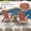 Folding Adirondack Chair, Wood, 180kg Capacity 4