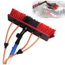 10m Telescopic Window Cleaning Pole with Water Fed Brush, 180 Adjustable for Solar Panels, Roofs, Cars