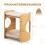 Bamboo Cat Bed with Removable Plush Mats, 2 Levels 2