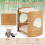 Bamboo Cat Bed with Removable Plush Mats, 2 Levels 5