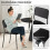 Set of 4 Black Stackable Dining Chairs with Metal Legs 5