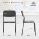 Set of 4 Black Stackable Dining Chairs with Metal Legs 2