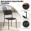 Set of 4 Black Stackable Dining Chairs with Metal Legs 4
