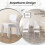 Stackable Dining Chairs Set of 4, White PP & Metal 4