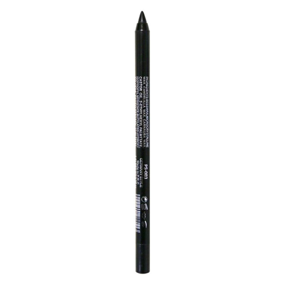 Black Eyeliner Pencil Waterproof Smudge Proof Long Lasting Rich Color Precision Fine Tip