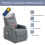 Massage Recliner Chair Heating Sofa Fabric Armchair w/ Controller 6