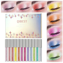12 Colors Glitter Liquid Eyeshadow Set Metallic Shimmer Waterproof LongLasting Eye Makeup Kit