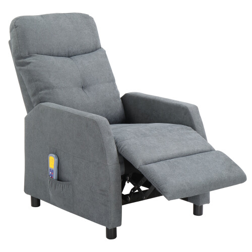 Massage Recliner Chair Heating Sofa Fabric Armchair w/ Controller 1