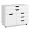 Mobile File Cabinet with 5 Drawers and Cabinet, White 2