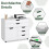 Mobile File Cabinet with 5 Drawers and Cabinet, White 4