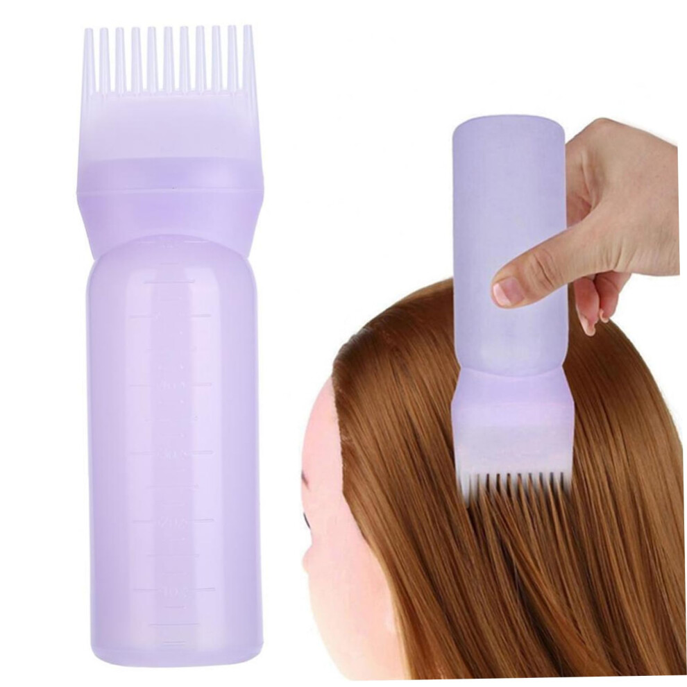 Purple Hair Dye Applicator Bottle 160Ml With Comb And Brush For Even Coverage And Mess Root Application