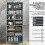 Mobiletto da bagno con ripiani regolabili, MDF grigio 4
