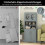 Mobiletto da bagno con ripiani regolabili, MDF grigio 5