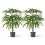 Juego de plantas de bambú artificial, 100 cm, con maceta, paquete de 2 2