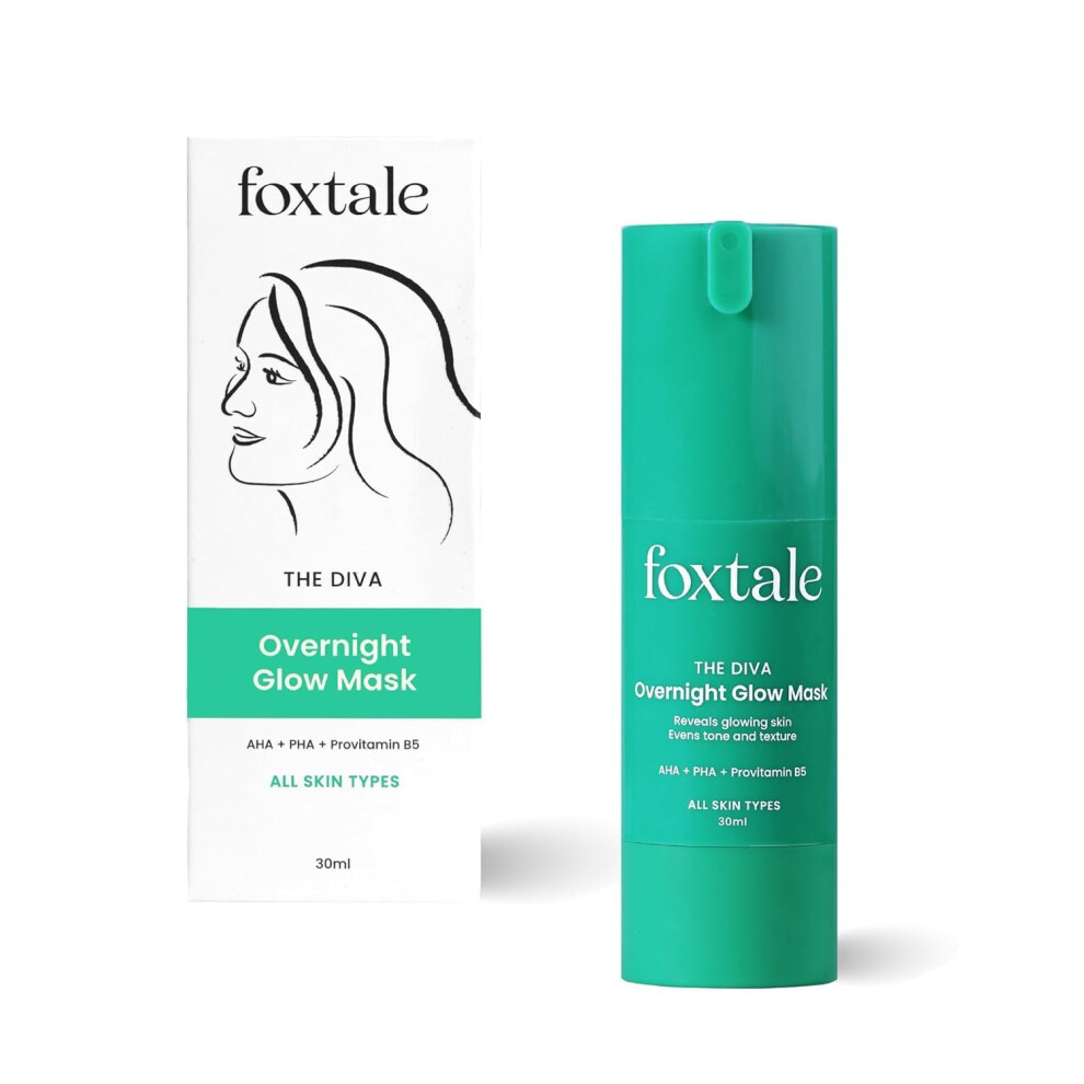 Overnight Glow Mask with Glycolic and Lactic Acid for Bright, Smooth and Even Skin  30ml