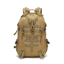 Hiking Backpack 40L Capacity Reflective Outdoor Rucksack Brown Color Camping Travel Knapsack Bag