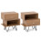 Nachttisch-Set im Mid-Century-Modern-Stil mit Schublade und Ablage 1