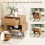 Nachttisch-Set im Mid-Century-Modern-Stil mit Schublade und Ablage 4