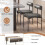 Conjunto de 2 cadeiras de jantar, em couro PVC cinza, com encosto acolchoado. 5