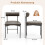 Conjunto de 2 cadeiras de jantar, em couro PVC cinza, com encosto acolchoado. 3