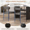 Conjunto de 2 cadeiras de jantar, em couro PVC cinza, com encosto acolchoado. 4