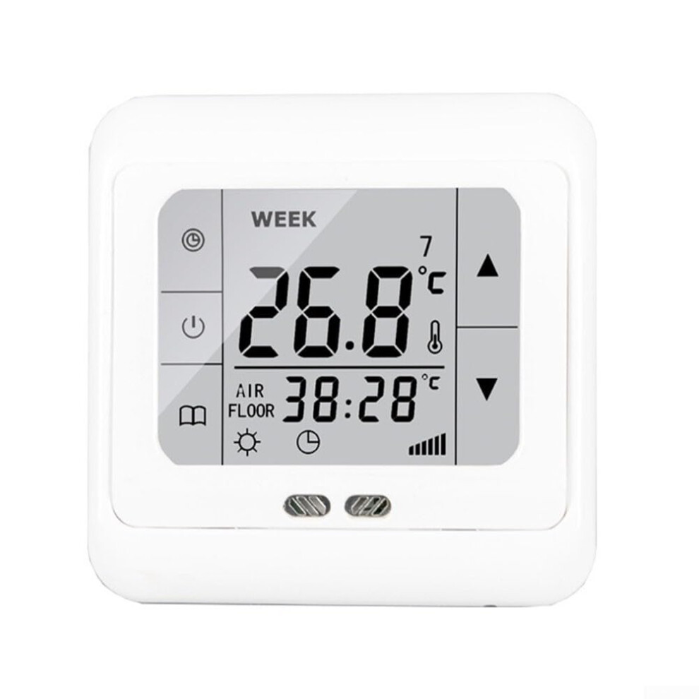 Underfloor Heating Thermostat Touchscreen Digital Programmable With Dual Sensor And Weekly Schedule 9044945497373
