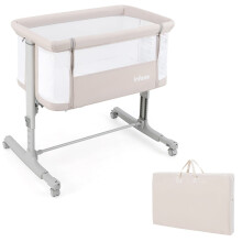 3-in-1 Babybett, Wiege und Beistellbett mit Matratze