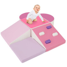 Kletterbausteine aus Schaumstoff für Kinder - 6-teilig, Rosa