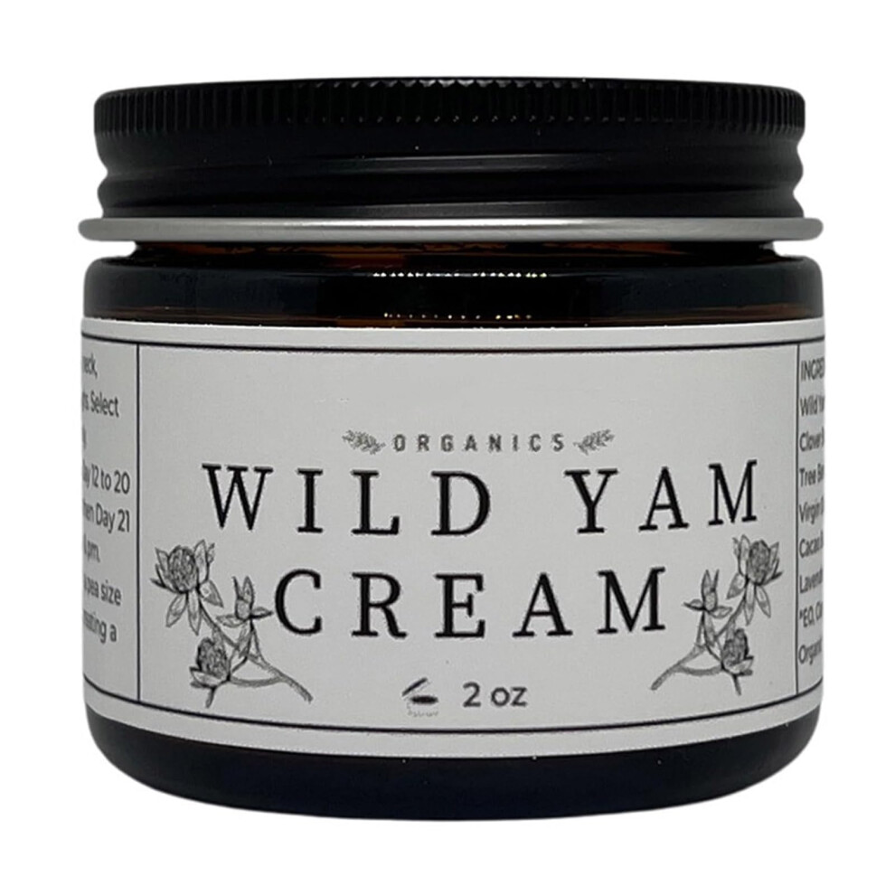 Organic Wild Yam Cream for Hormone Balance, Deep Hydration and Fast Absorption, 2 Oz