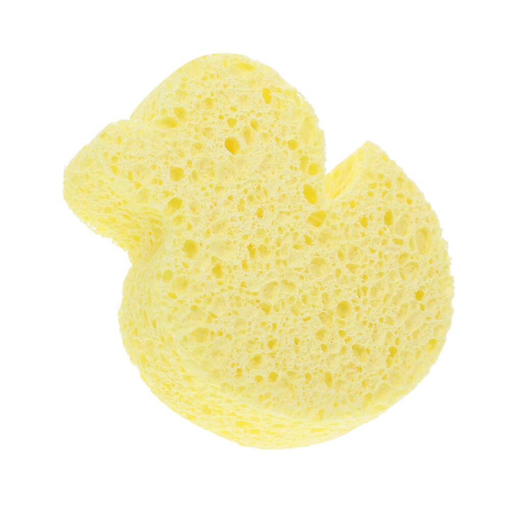 Soft Baby Bath Sponge For Newborns With Cartoon Design And Gentle Skinfriendly Texture Yellow