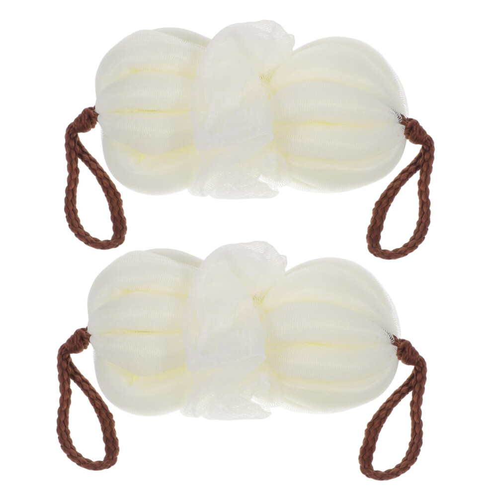 Large Bath Sponge 2Pack Shower Loofah for Deep Cleansing and Gentle Exfoliation with Hanging Rope