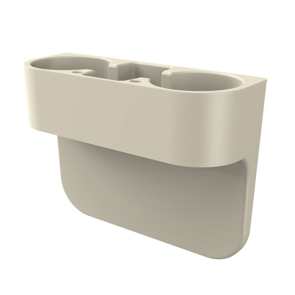 Car Seat Gap Cup Holder Organizer With Dual Cup And Phone Storage, Universal Fit Beige 9174973616849