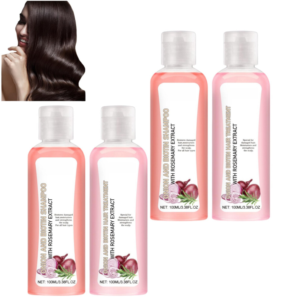 Onion Biotin Shampoo and Conditioner Set for Hair Growth, Deep Hydration and Split End