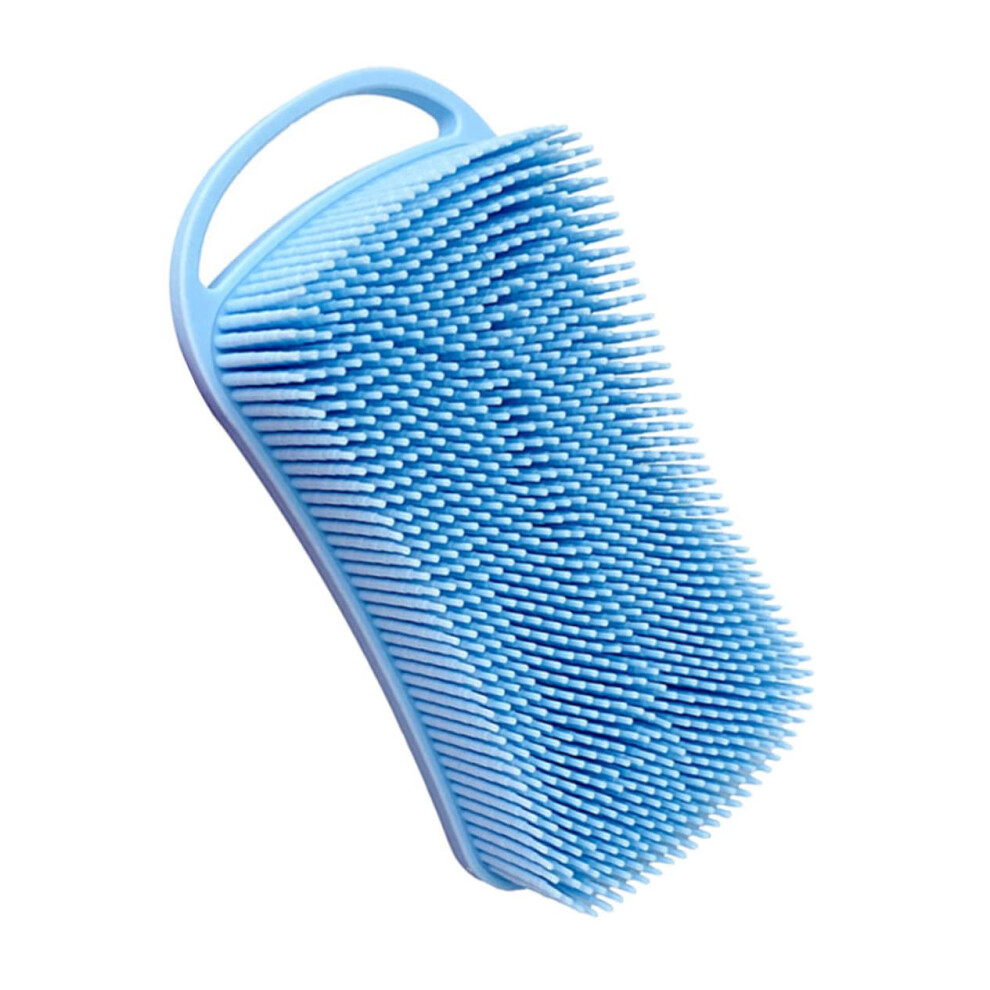Silicone Bath Brush Dual Sided Body Scrubber with Hook for Gentle Skin Cleansing and Massage