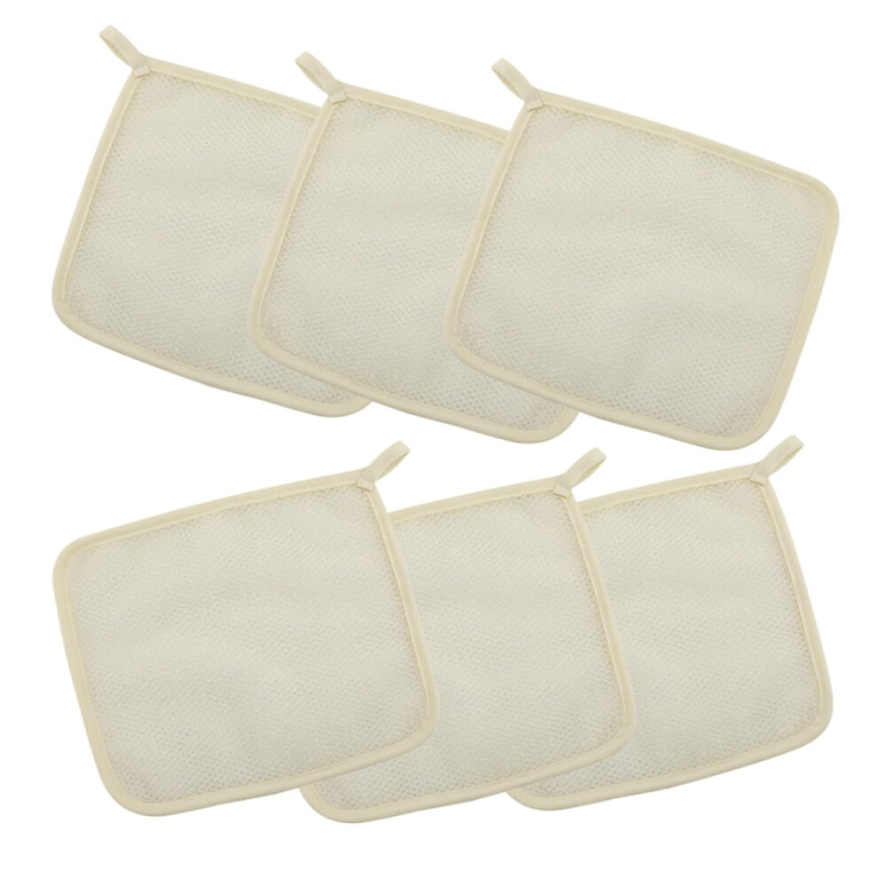 6Pack Nylon Exfoliating Bath Towel and Back Scrubber for Gentle Skin Care and Shower