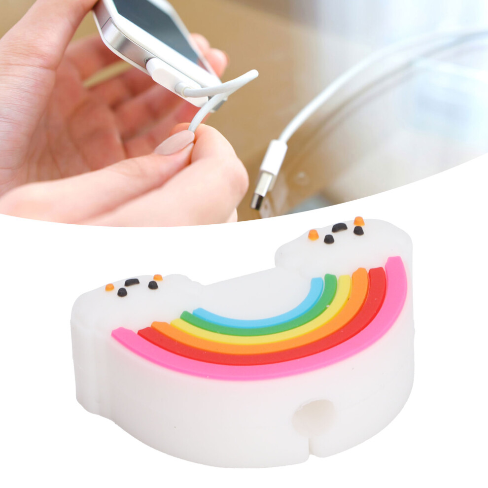 Rainbow Pvc Data Line Protector For Cellphones & Tablets - Cute & Fashional 9331382385708