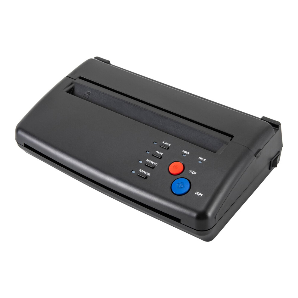 Black Tattoo Transfer Stencil Machine Thermal Printer With Definition Transfers,