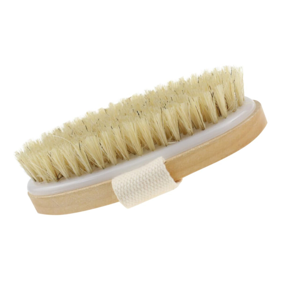 Dry Body Brush with Natural Bristles for Gentle Exfoliation, Cellulite Reduction and Lymphatic Massage