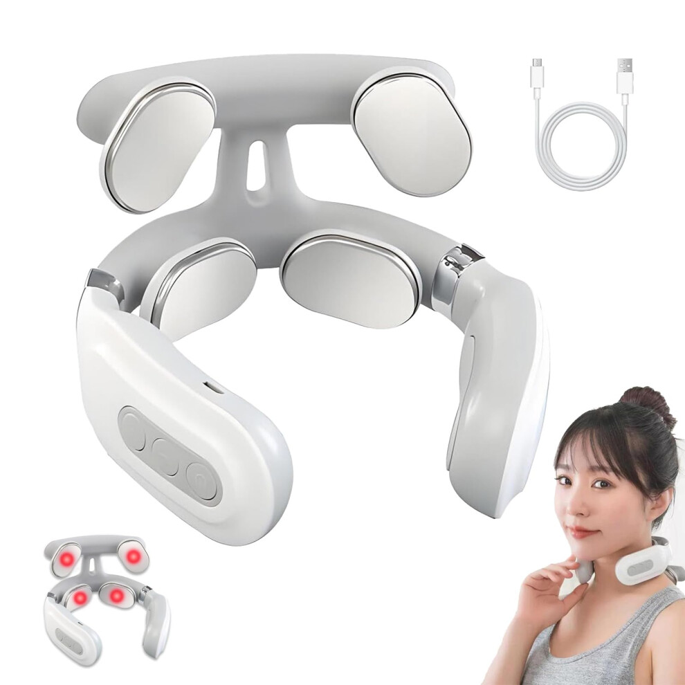 Heated Neck Massager with Advanced Pulse Therapy, Heat and Vibration for Neck and Shoulder Pain Relief