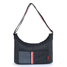 Mini borsa a tracolla con chiusura a cerniera, borsetta in nylon compatta e leggera per donna, borsa a mano leggera con tracolla regolabile per