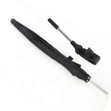 UV-beständiger Sonnenschirm für Kinderwagen, universeller Clip, verstellbarer, flexibler Arm, hitzereflektierendes Gewebe, rostfreier